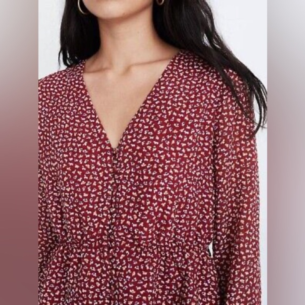 Madewell floral blouse